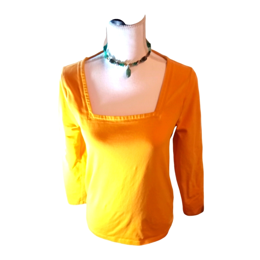 J Crew Top Long Sleeve Yellow Mustard (S)